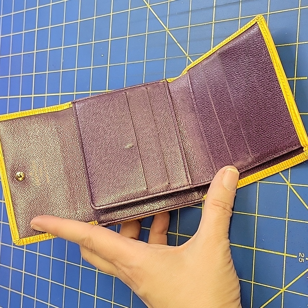 Louis Vuitton Yellow 4.5" x 4" x 1" Wallet - Picture 10 of 13